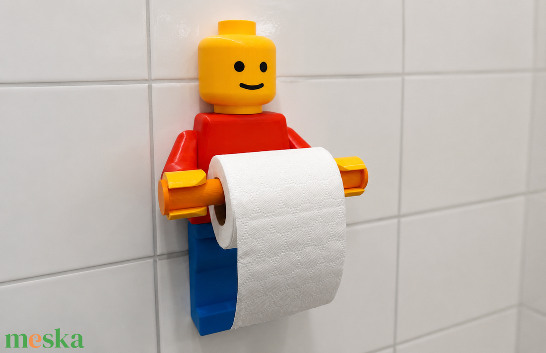 Lego ember WC papír tartó Nagyméretű Dekor - otthon & életmód - dekoráció - asztal és polc dekoráció - dekorációs tál, tartó - Meska.hu