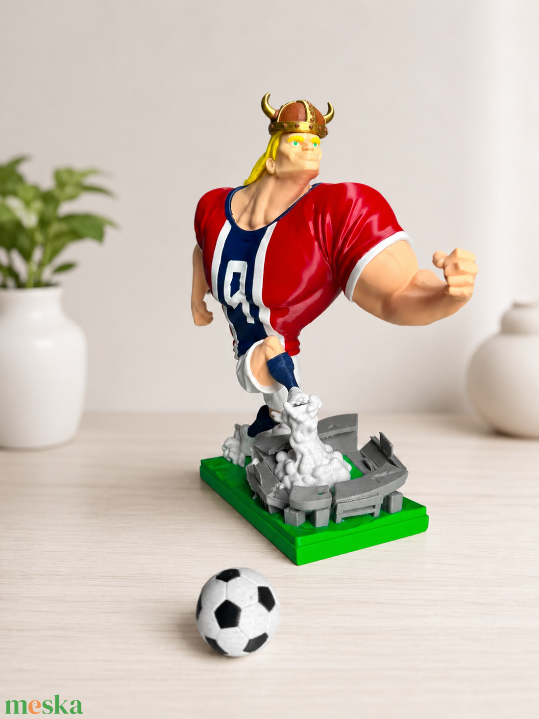 Haaland Viking Focista Szobor � Prémium 3D Nyomtatott � Egyedi Dekoráció és Ajándék Szurkolóknak - otthon & életmód - dekoráció - asztal és polc dekoráció - könyvszobor - Meska.hu