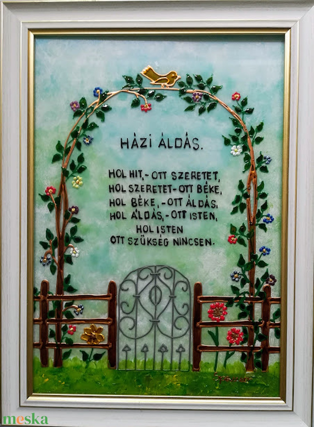 Házi Áldás. /Kapus/ Alkalomra és személyre szabható. Választható szöveggel. Népies, magyaros üvegfestmény. - otthon & életmód - vallás - házi áldás - Meska.hu Házi Áldás. /Kapus/ Alkalomra és személyre szabható. Választható szöveggel. Népies, magyaros üvegfestmény. - otthon & életmód - vallás - házi áldás - Meska.hu