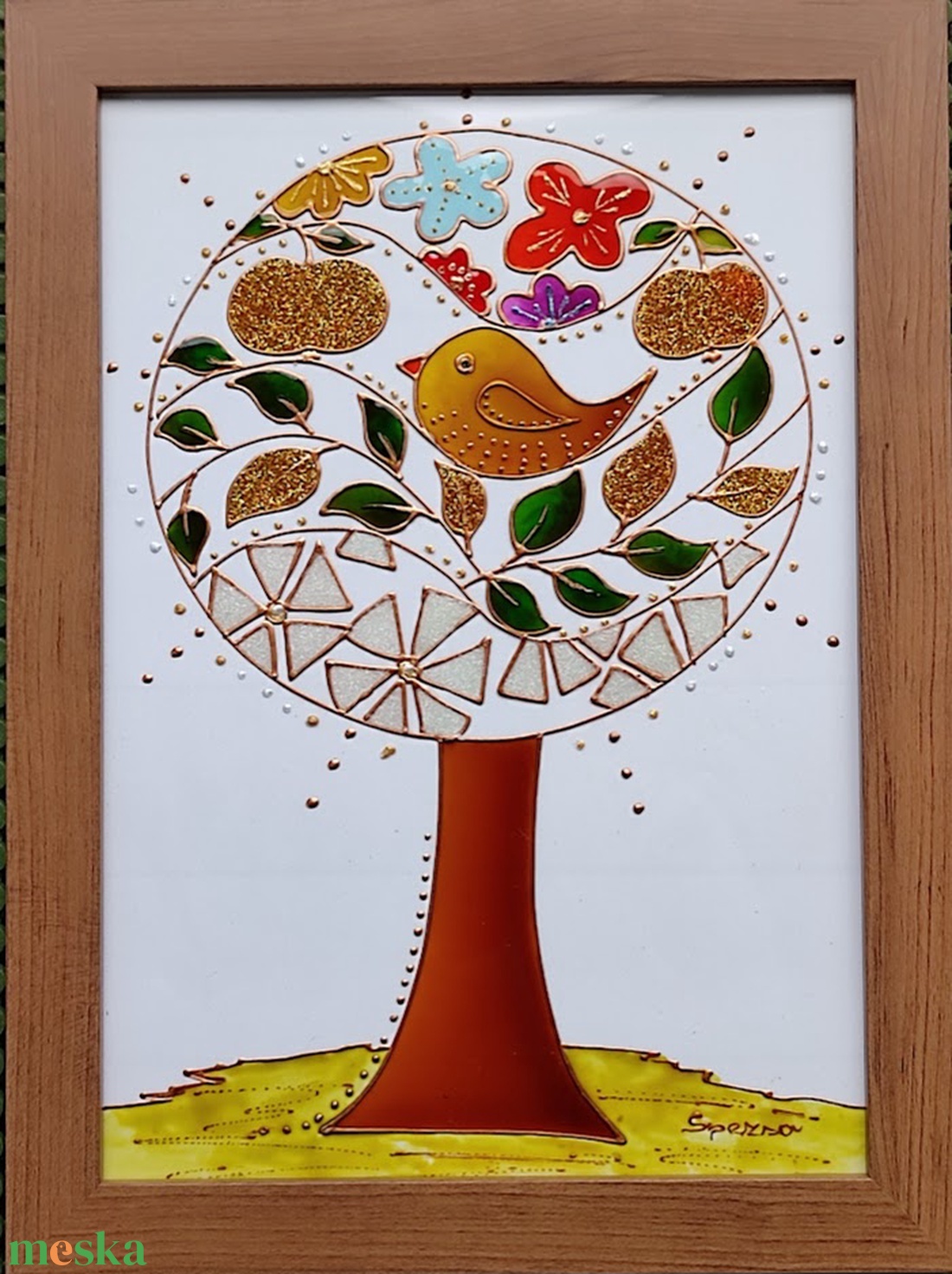 Arany alma életfa. /Életfa, - évszakok /. Népies, stilizált üvegfestmény. Személyre szabható. - otthon & életmód - dekoráció - kép & falikép - üvegkép - Meska.hu Arany alma életfa. /Életfa, - évszakok /. Népies, stilizált üvegfestmény. Személyre szabható. - otthon & életmód - dekoráció - kép & falikép - üvegkép - Meska.hu