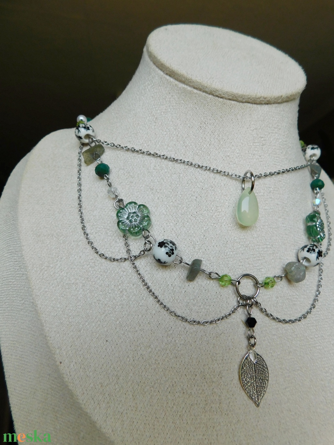 'tea leaves' necklace - ékszer - nyaklánc - statement nyaklánc - Meska.hu