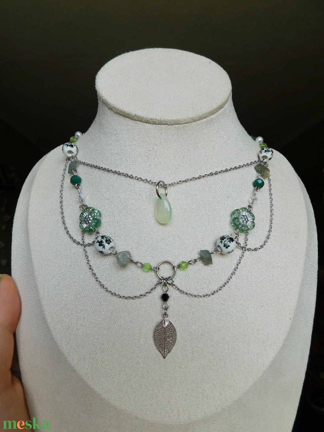 'tea leaves' necklace - ékszer - nyaklánc - statement nyaklánc - Meska.hu
