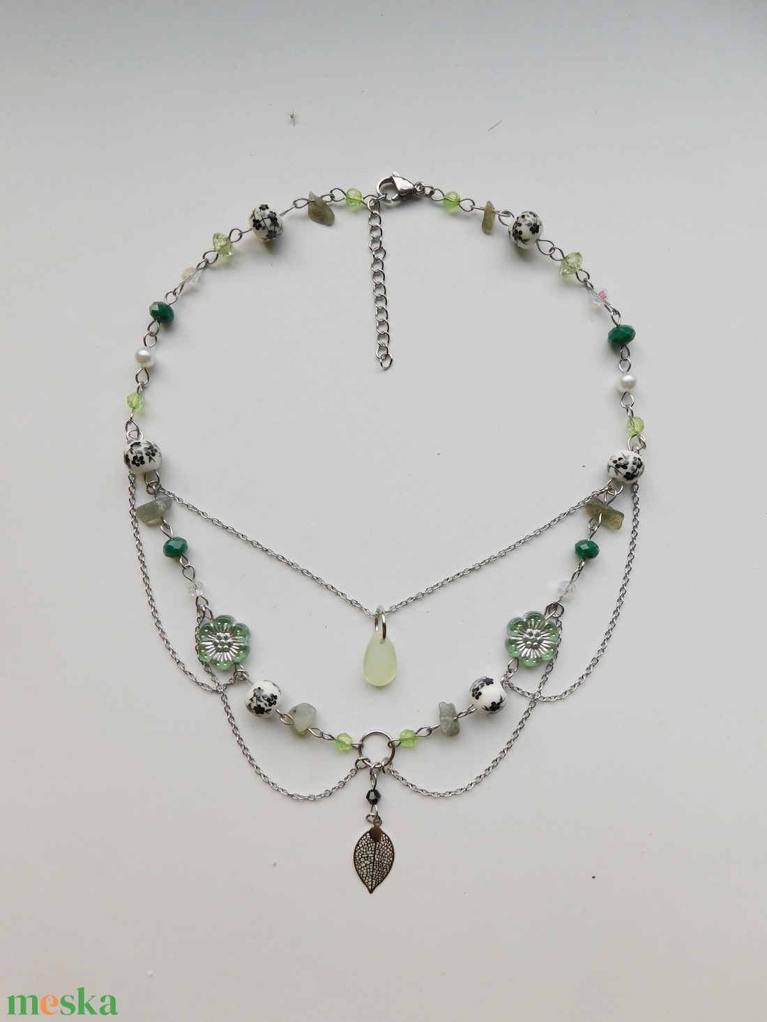 'tea leaves' necklace - ékszer - nyaklánc - statement nyaklánc - Meska.hu