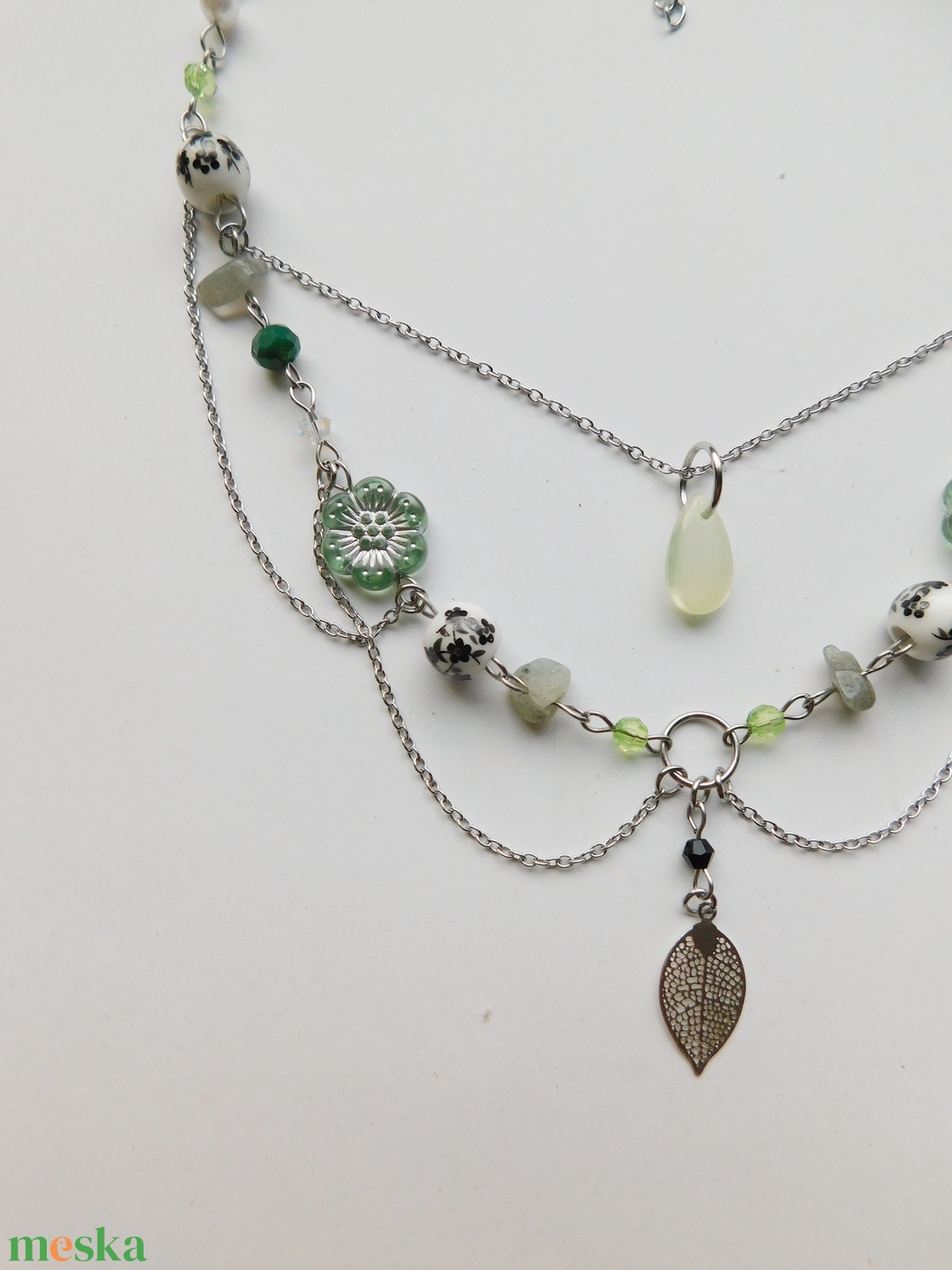 'tea leaves' necklace - ékszer - nyaklánc - statement nyaklánc - Meska.hu