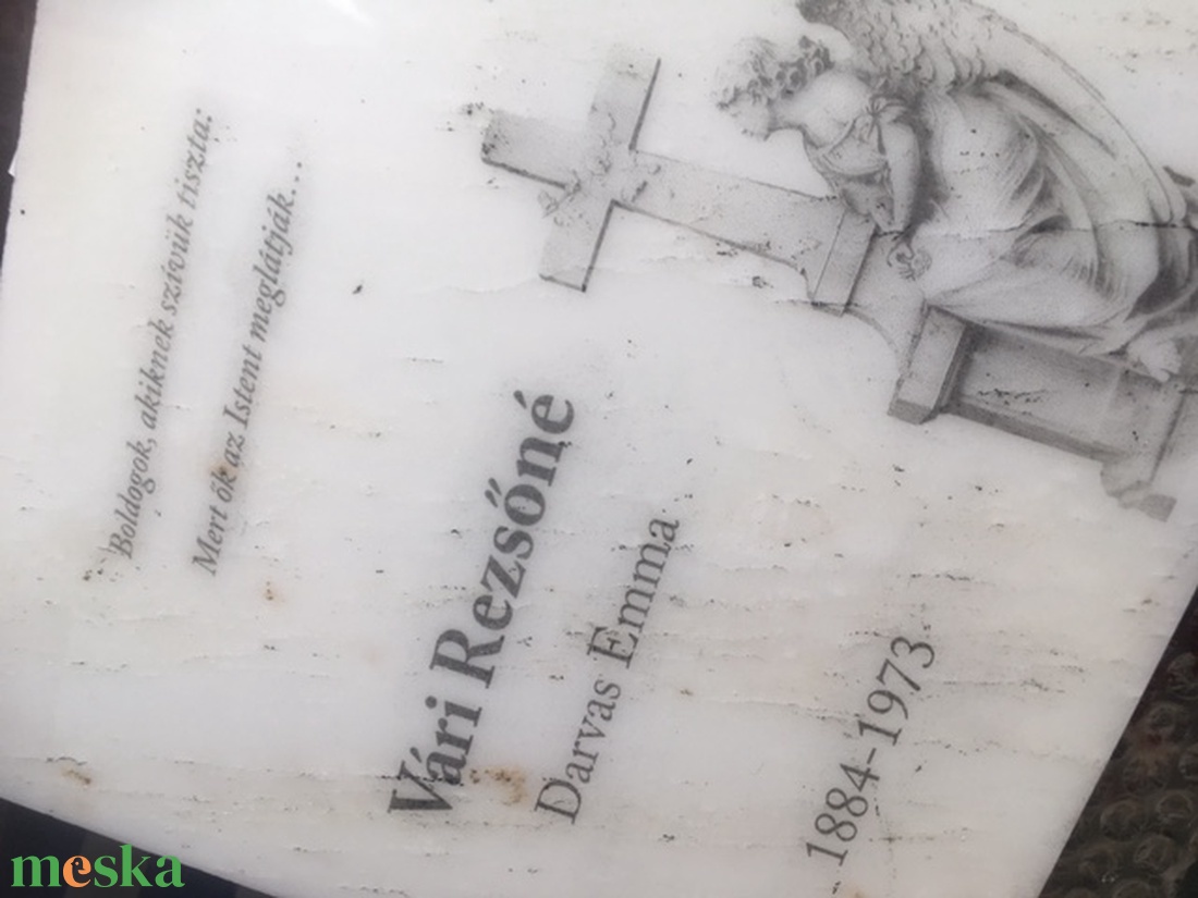 Márvány emléktábla, névtábla, alapkő készítés személyre szólóan - otthon & életmód - vallás - temetkezési tárgy - Meska.hu