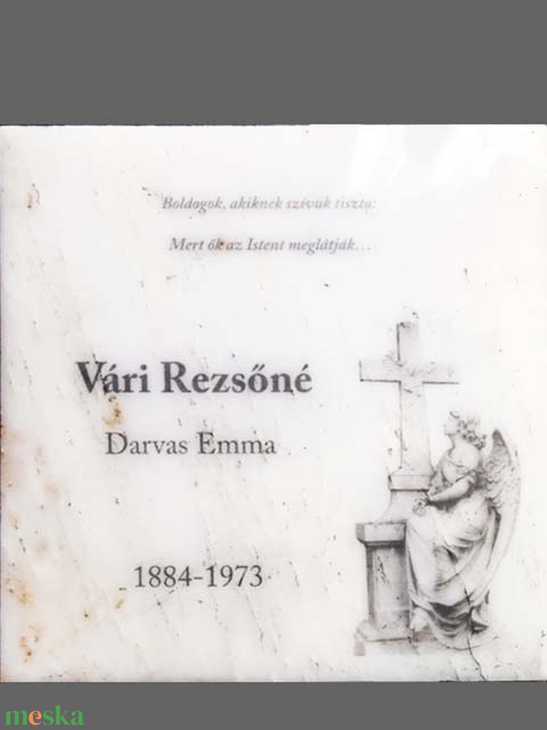 Márvány emléktábla, névtábla, alapkő készítés személyre szólóan - otthon & életmód - vallás - temetkezési tárgy - Meska.hu