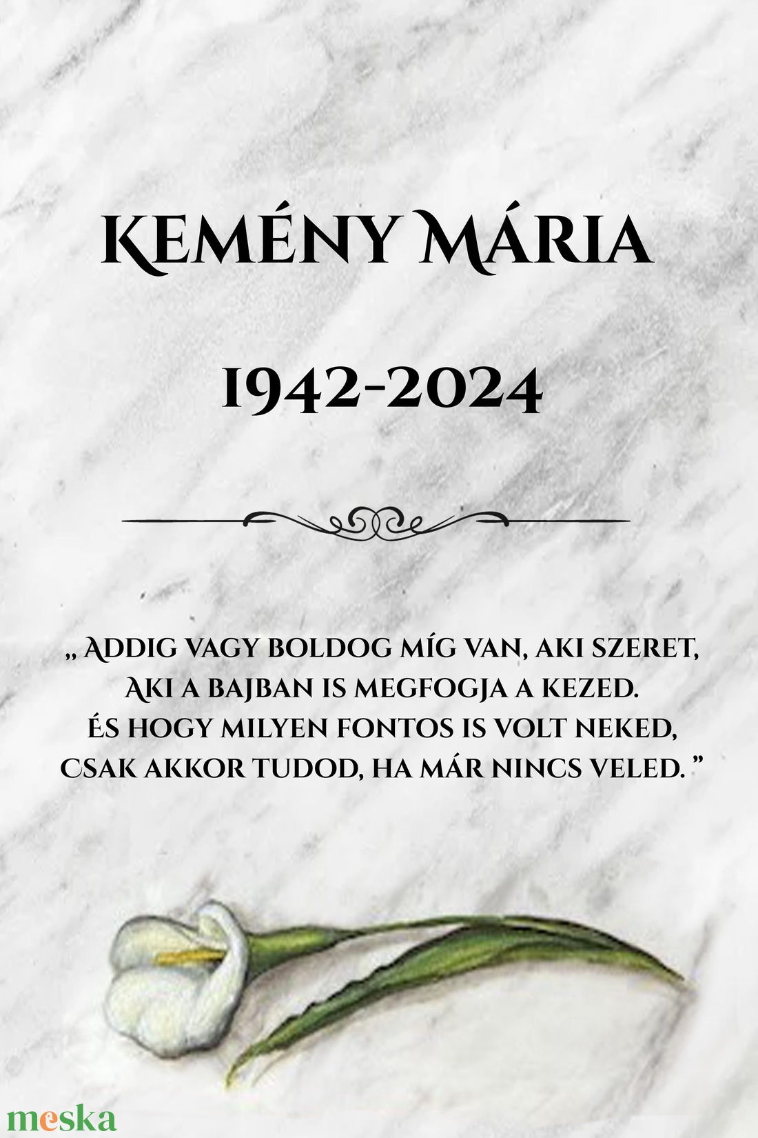 Márványtábla lilaz1 részére - otthon & életmód - vallás - temetkezési tárgy - Meska.hu