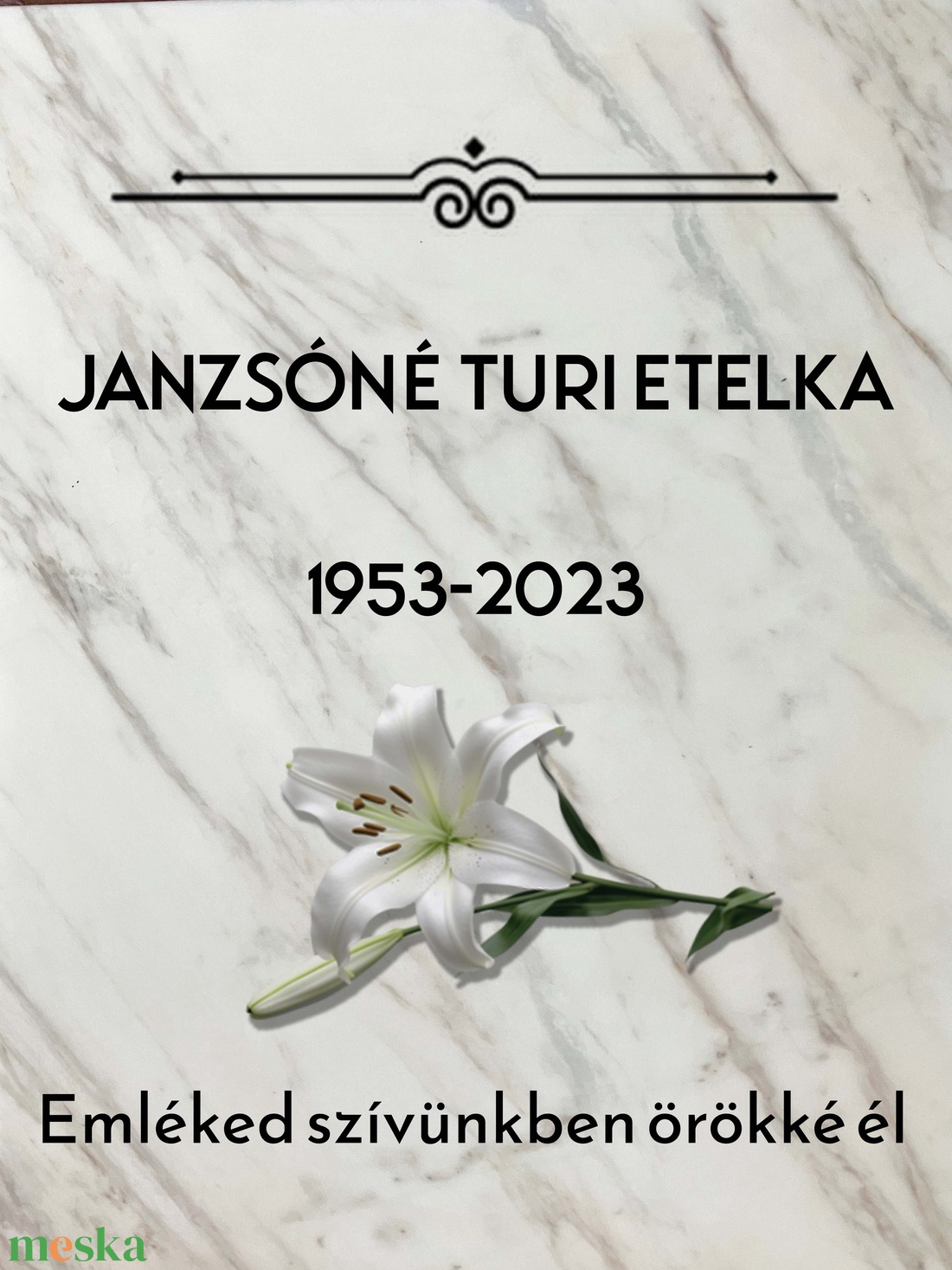 Márványtábla kézi festéssel Veronika 117272 részére - otthon & életmód - vallás - temetkezési tárgy - Meska.hu Márványtábla kézi festéssel Veronika 117272 részére - otthon & életmód - vallás - temetkezési tárgy - Meska.hu