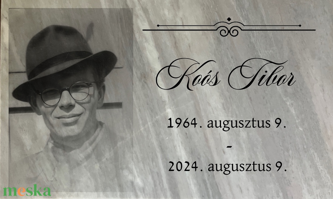 Emléktábla fotógravírozással Balázs500258 részére - otthon & életmód - vallás - temetkezési tárgy - Meska.hu Emléktábla fotógravírozással Balázs500258 részére - otthon & életmód - vallás - temetkezési tárgy - Meska.hu