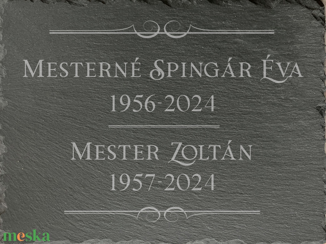 Pala sírtábla, emléktábla Mester Zoltán 623978 részére - otthon & életmód - vallás - temetkezési tárgy - Meska.hu Pala sírtábla, emléktábla Mester Zoltán 623978 részére - otthon & életmód - vallás - temetkezési tárgy - Meska.hu