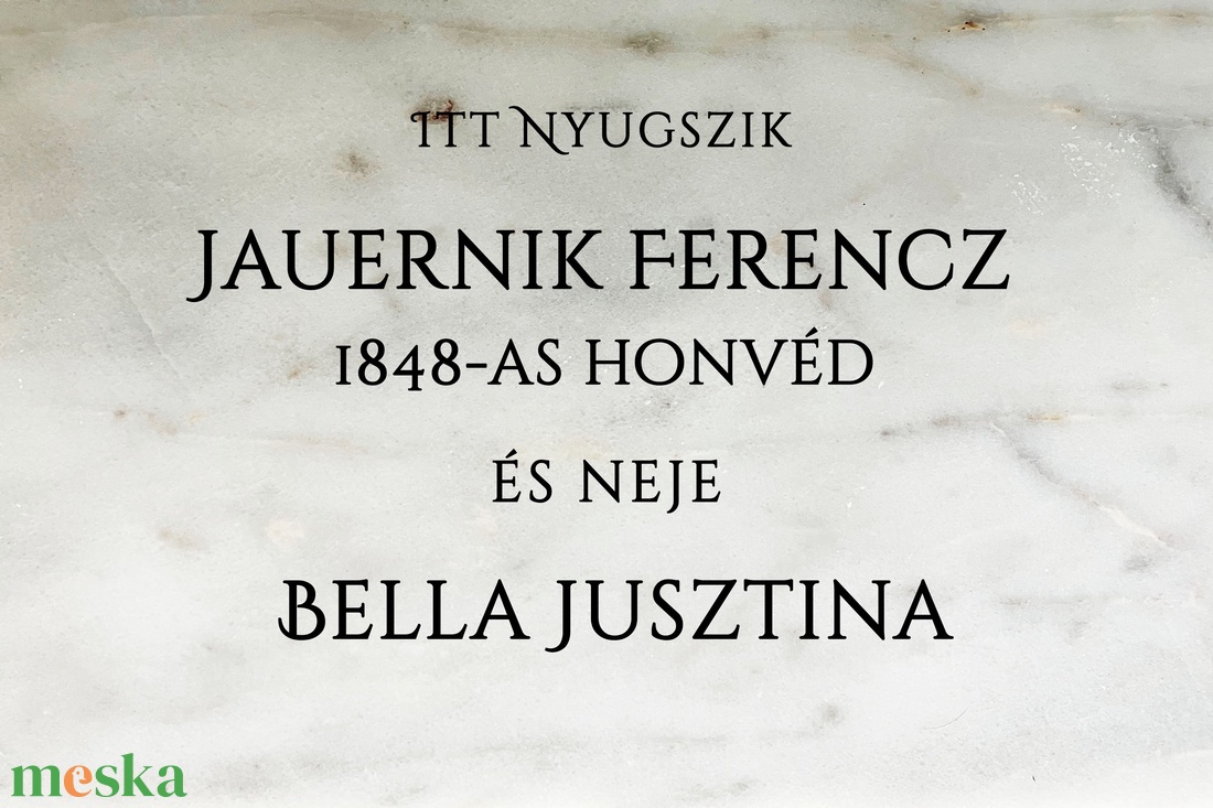 Emléktábla, névtábla, sírtábla Jauernik István759485 részére - otthon & életmód - vallás - temetkezési tárgy - Meska.hu