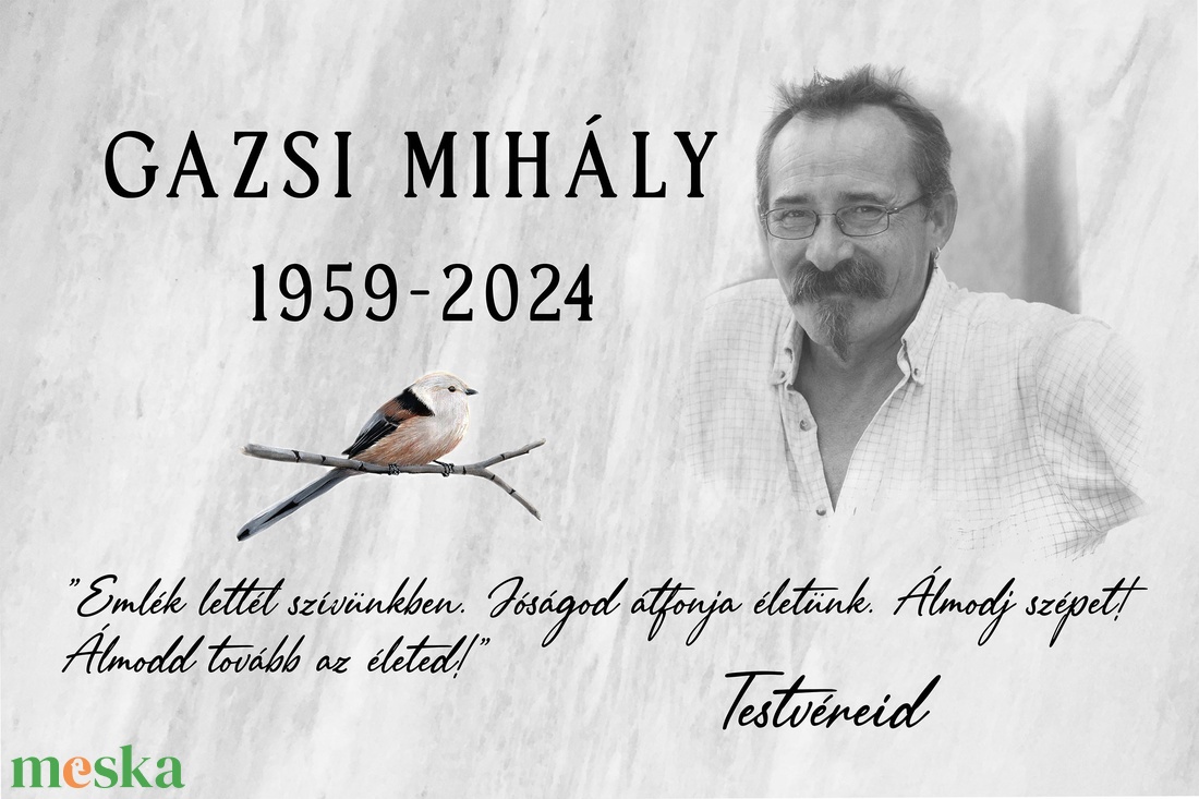 Márvány emléktábla személyre szólóan monnarf részére - otthon & életmód - vallás - temetkezési tárgy - sírtábla - Meska.hu