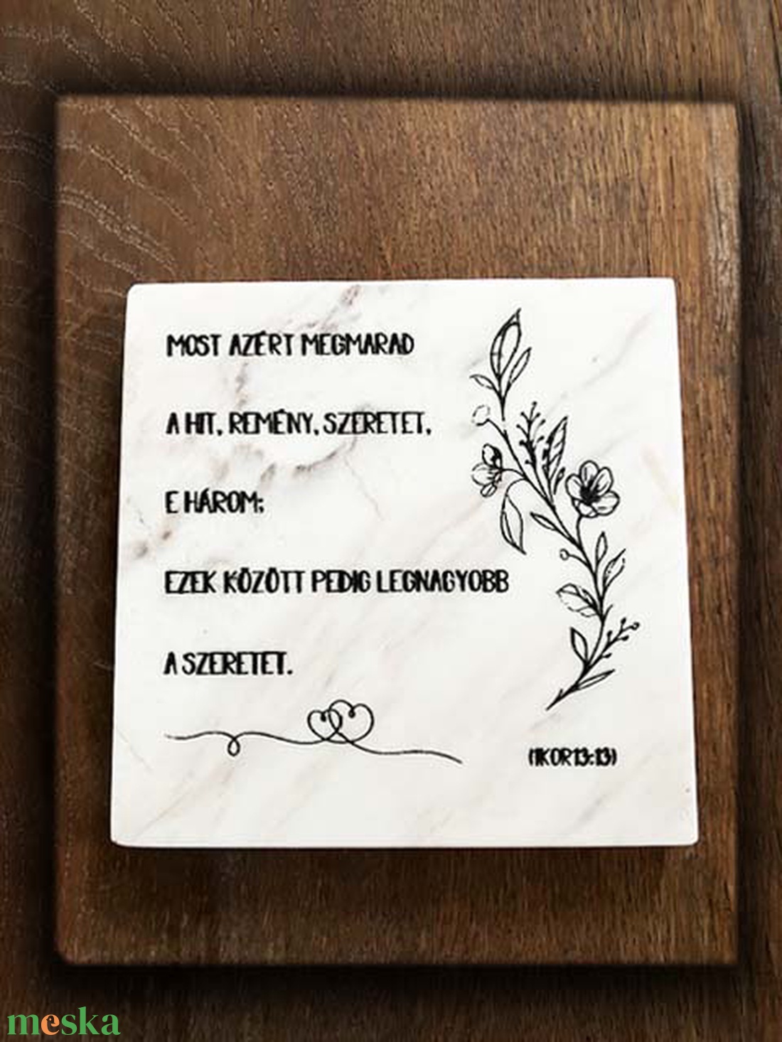 Kis márványtábla bibliai igével - otthon & életmód - vallás - házi áldás - Meska.hu
