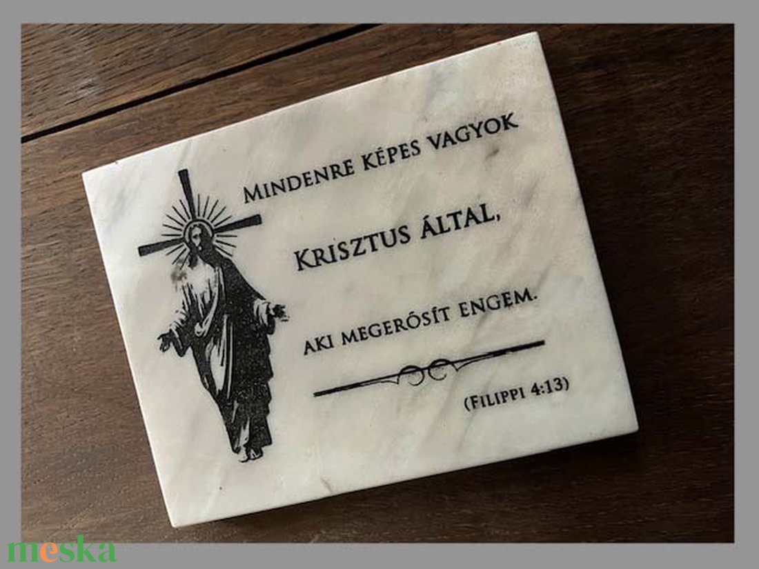 Kis márványtábla bibliai igével - otthon & életmód - vallás - házi áldás - Meska.hu