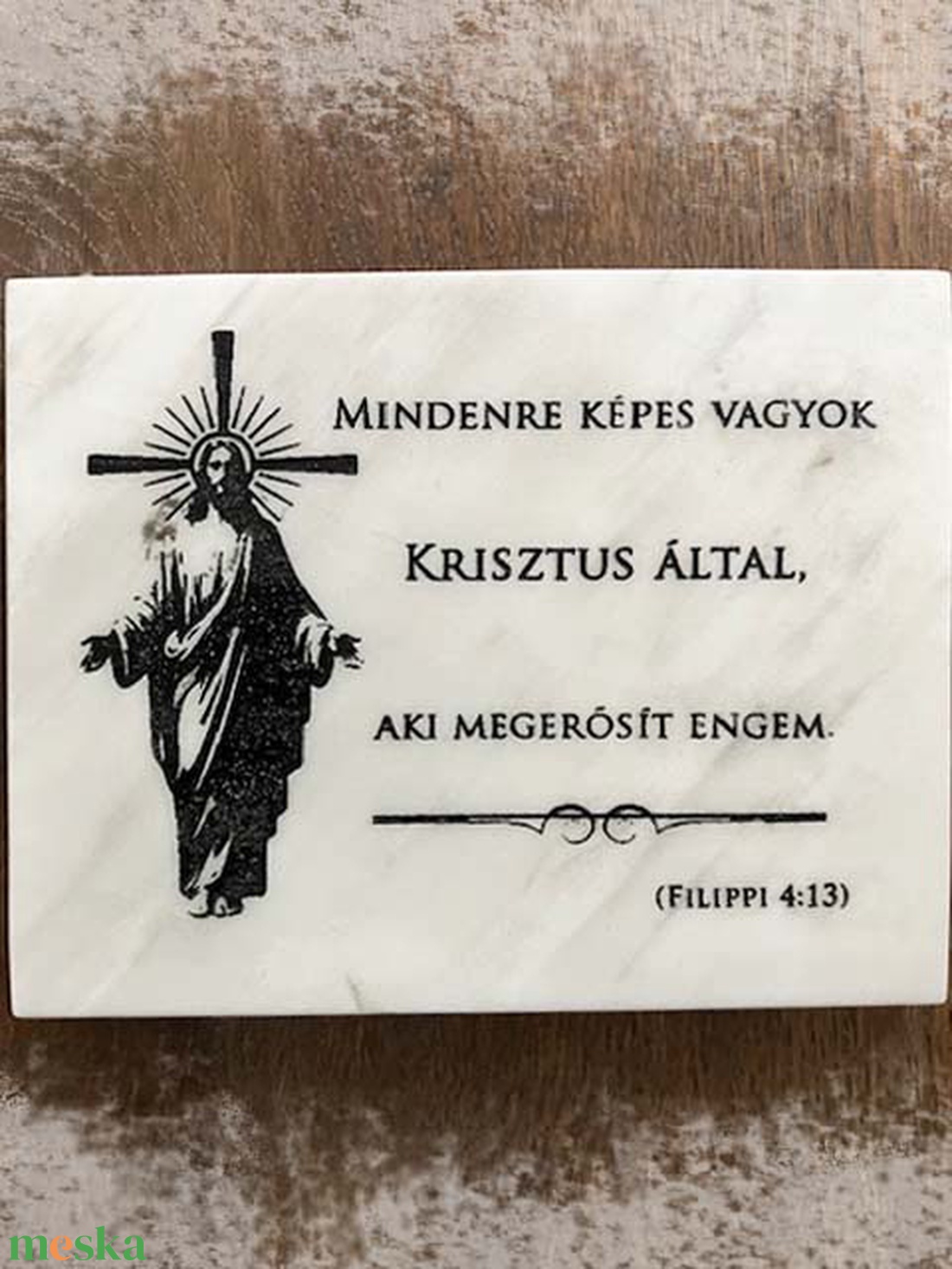 Kis márványtábla bibliai igével - otthon & életmód - vallás - házi áldás - Meska.hu