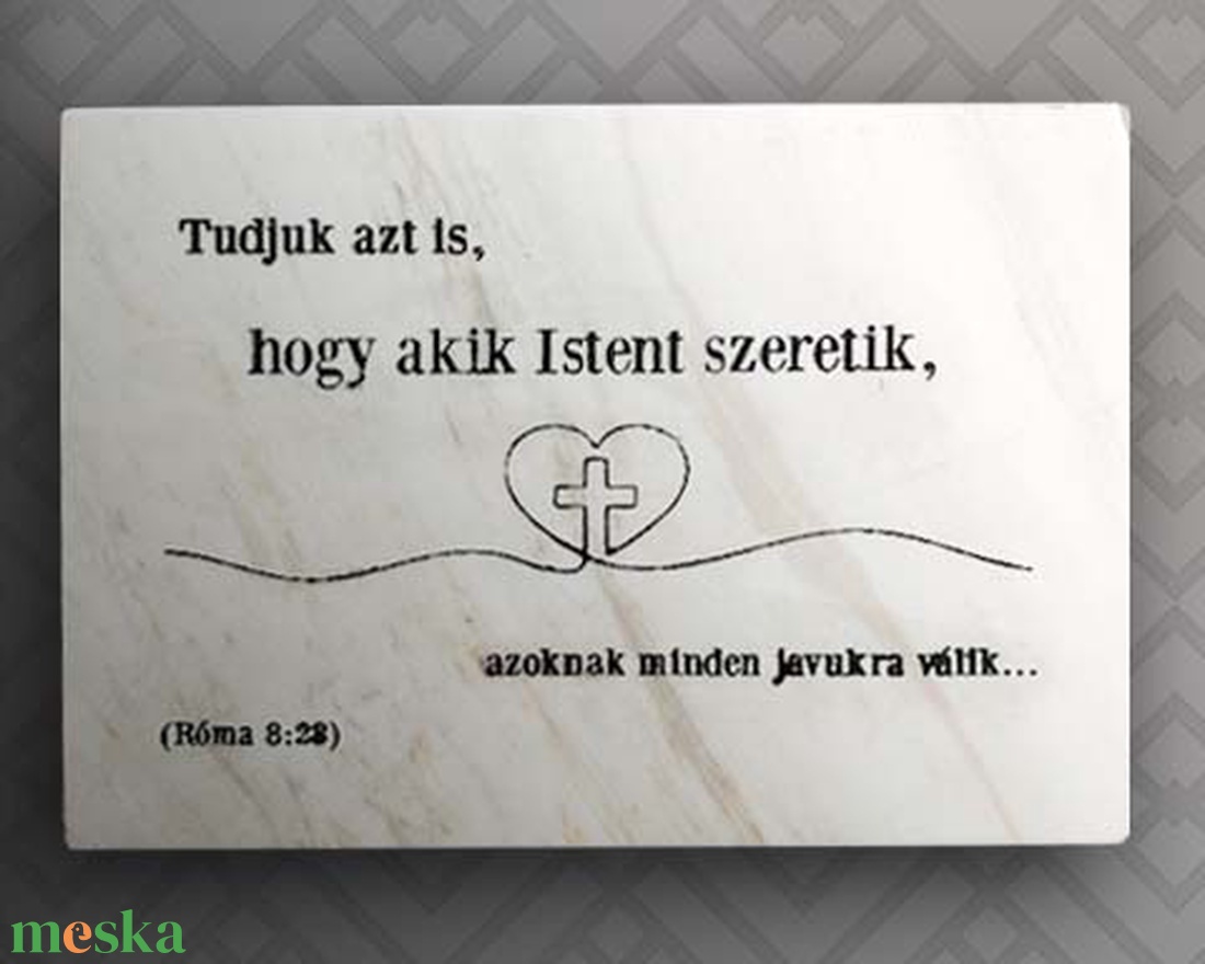 Kis márványtábla bibliai igével - otthon & életmód - vallás - házi áldás - Meska.hu