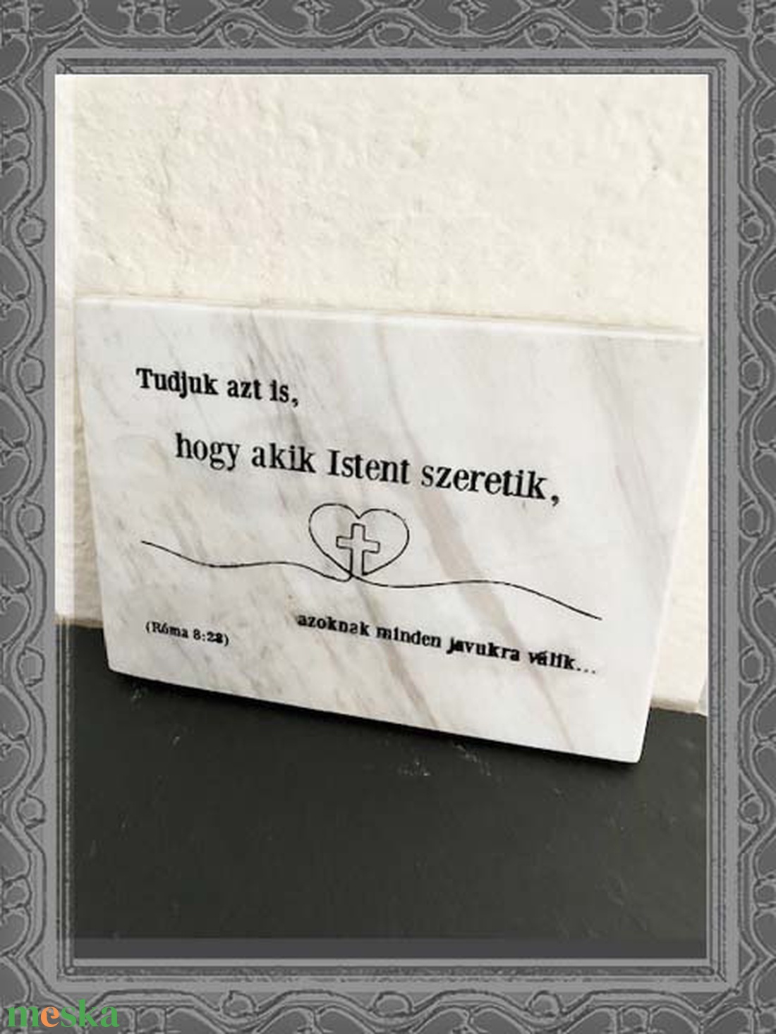 Kis márványtábla bibliai igével - otthon & életmód - vallás - házi áldás - Meska.hu