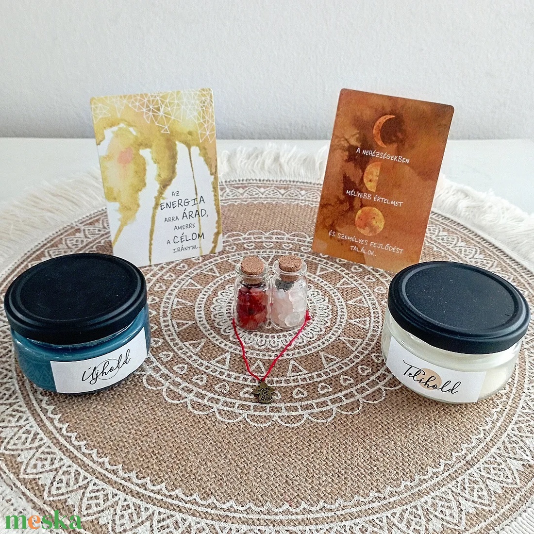 Holdfzis gyertyaszett - otthon & életmód - gyertya, illat, aroma - gyertya - Meska.hu