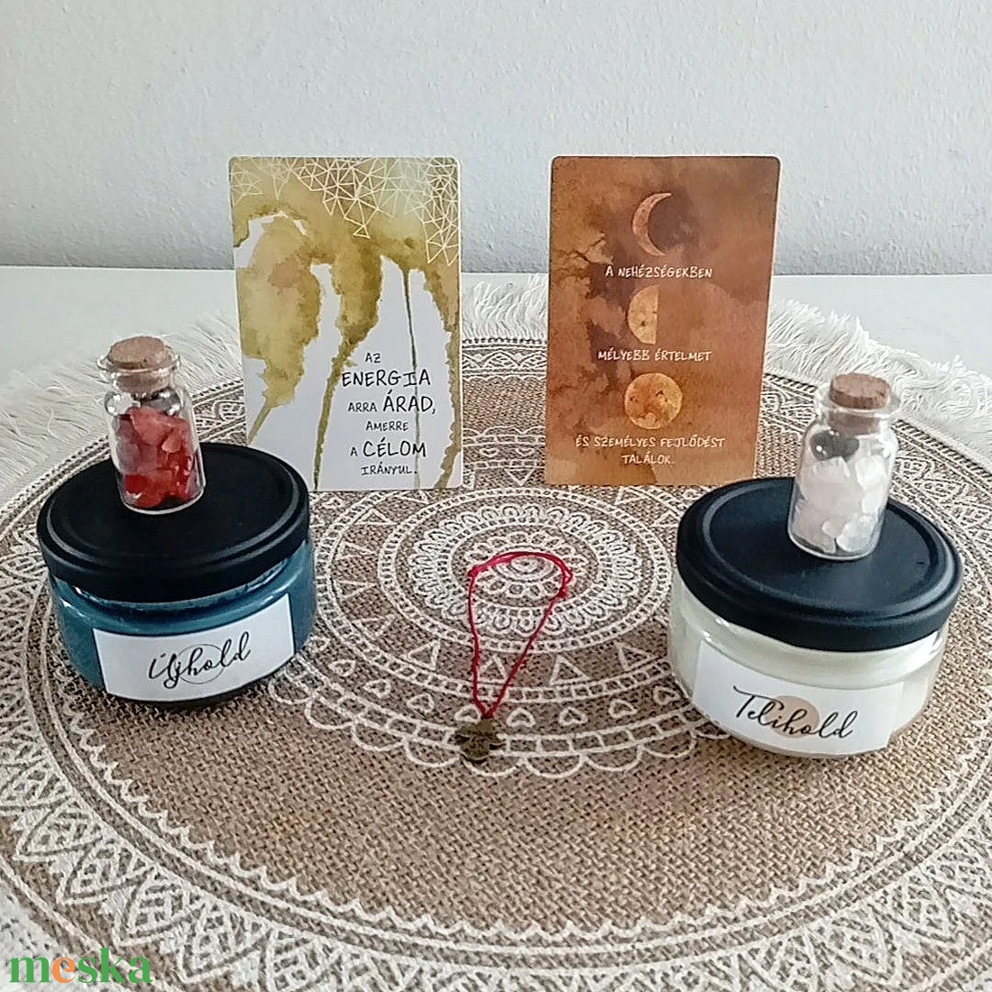 Holdfzis gyertyaszett - otthon & életmód - gyertya, illat, aroma - gyertya - Meska.hu