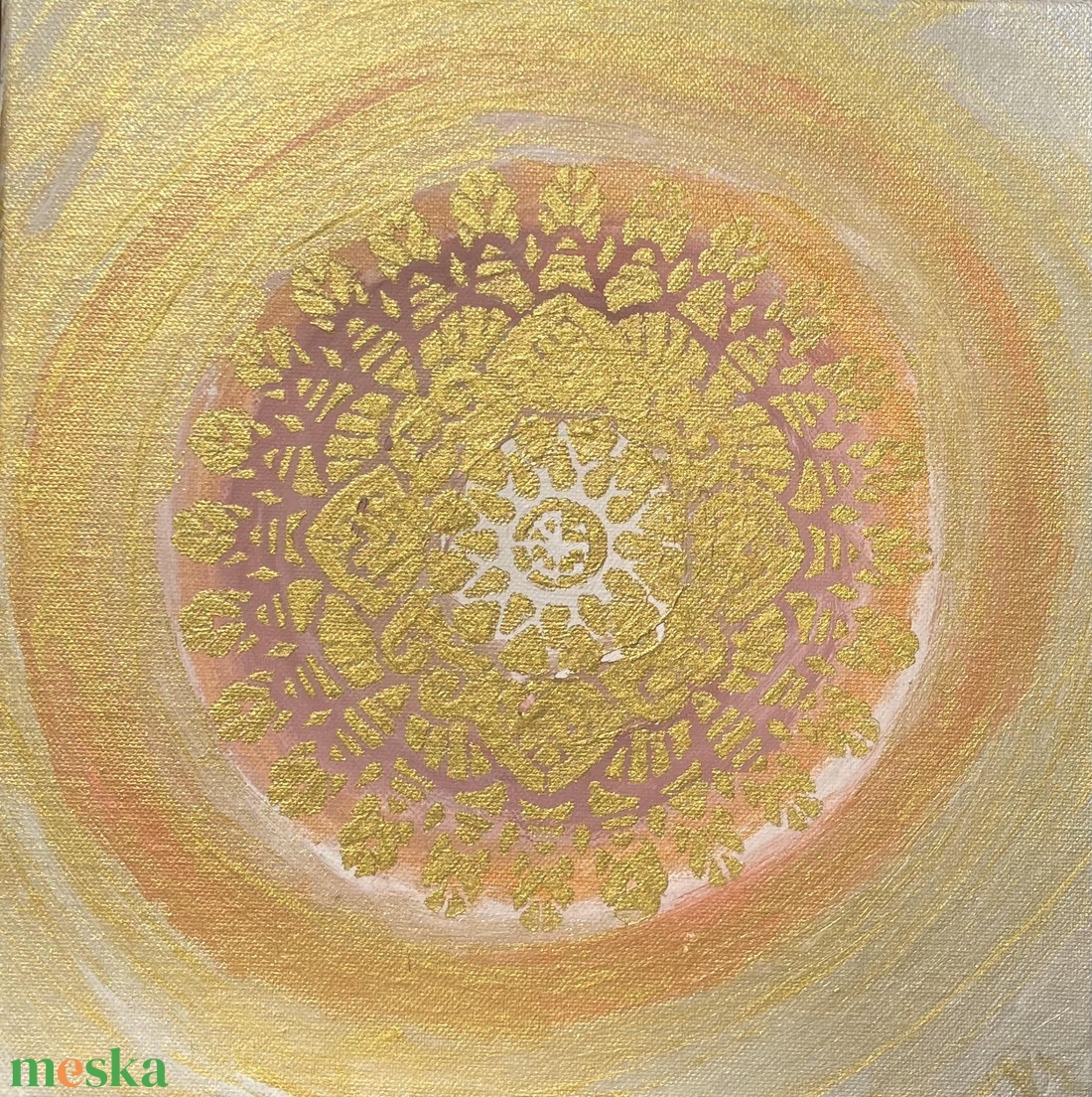 Arany mandala - művészet - festmény - akril - Meska.hu