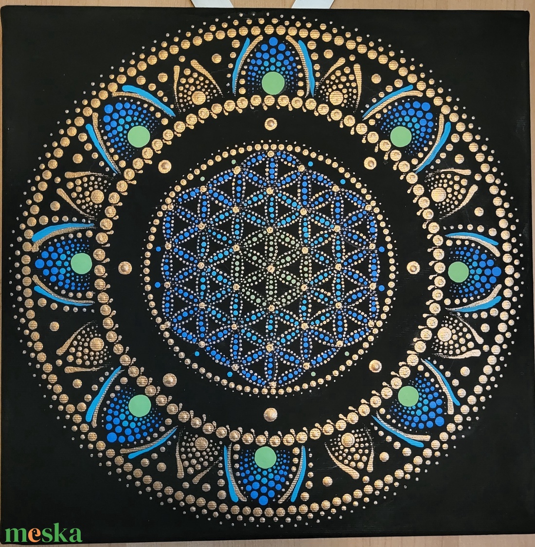 Fekete alapon antikréz és ék, zöld, türkiz színű mandala - otthon & életmód - dekoráció - spiritualitás - mandala - Meska.hu Fekete alapon antikréz és ék, zöld, türkiz színű mandala - otthon & életmód - dekoráció - spiritualitás - mandala - Meska.hu