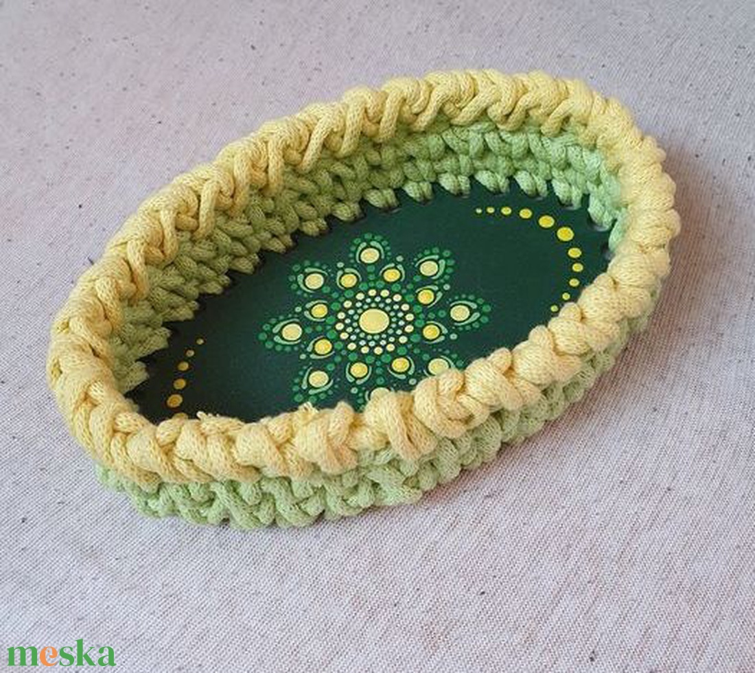 Zöld, sárga horgolt kosár mandala díszítéssel - otthon & életmód - tárolás & rendszerezés - tárolókosár - Meska.hu Zöld, sárga horgolt kosár mandala díszítéssel - otthon & életmód - tárolás & rendszerezés - tárolókosár - Meska.hu
