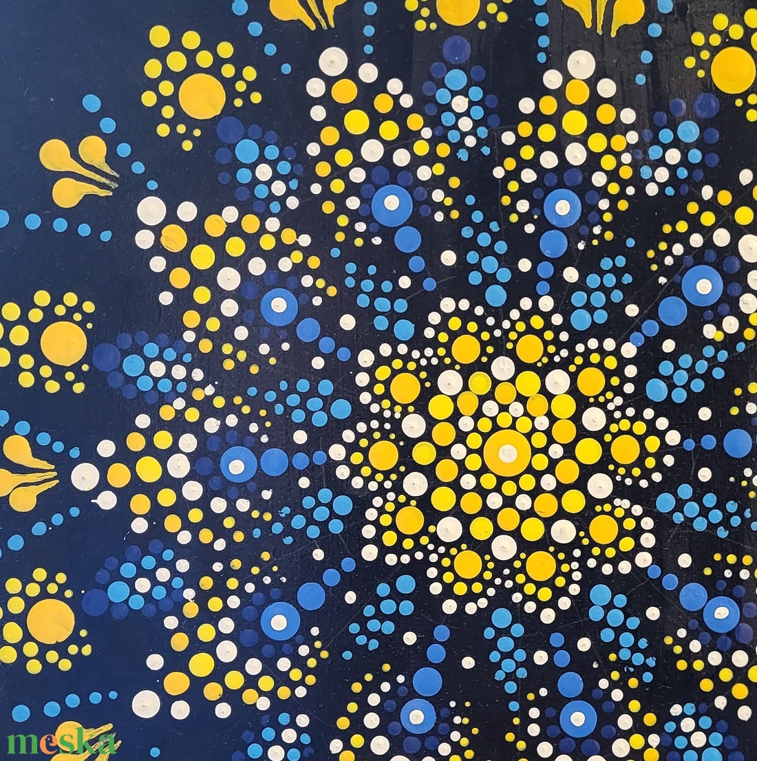 Fekete alapon kék, sárga, fehér mandala - otthon & életmód - dekoráció - spiritualitás - mandala - Meska.hu Fekete alapon kék, sárga, fehér mandala - otthon & életmód - dekoráció - spiritualitás - mandala - Meska.hu