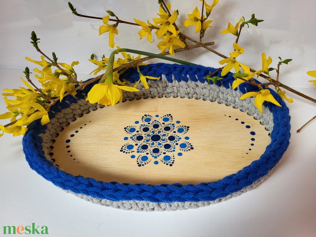 Kék, homok horgolt kosár mandala díszítéssel, Húsvétra tojás- , csokigyűjtéshez - otthon & életmód - tárolás & rendszerezés - tárolókosár - Meska.hu Kék, homok horgolt kosár mandala díszítéssel, Húsvétra tojás- , csokigyűjtéshez - otthon & életmód - tárolás & rendszerezés - tárolókosár - Meska.hu