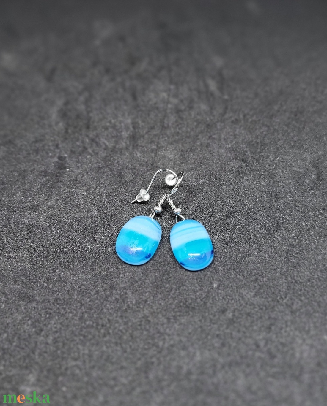 Kék mintás fusing üvegékszer szett - ékszer - ékszerszett - Meska.hu Kék mintás fusing üvegékszer szett - ékszer - ékszerszett - Meska.hu