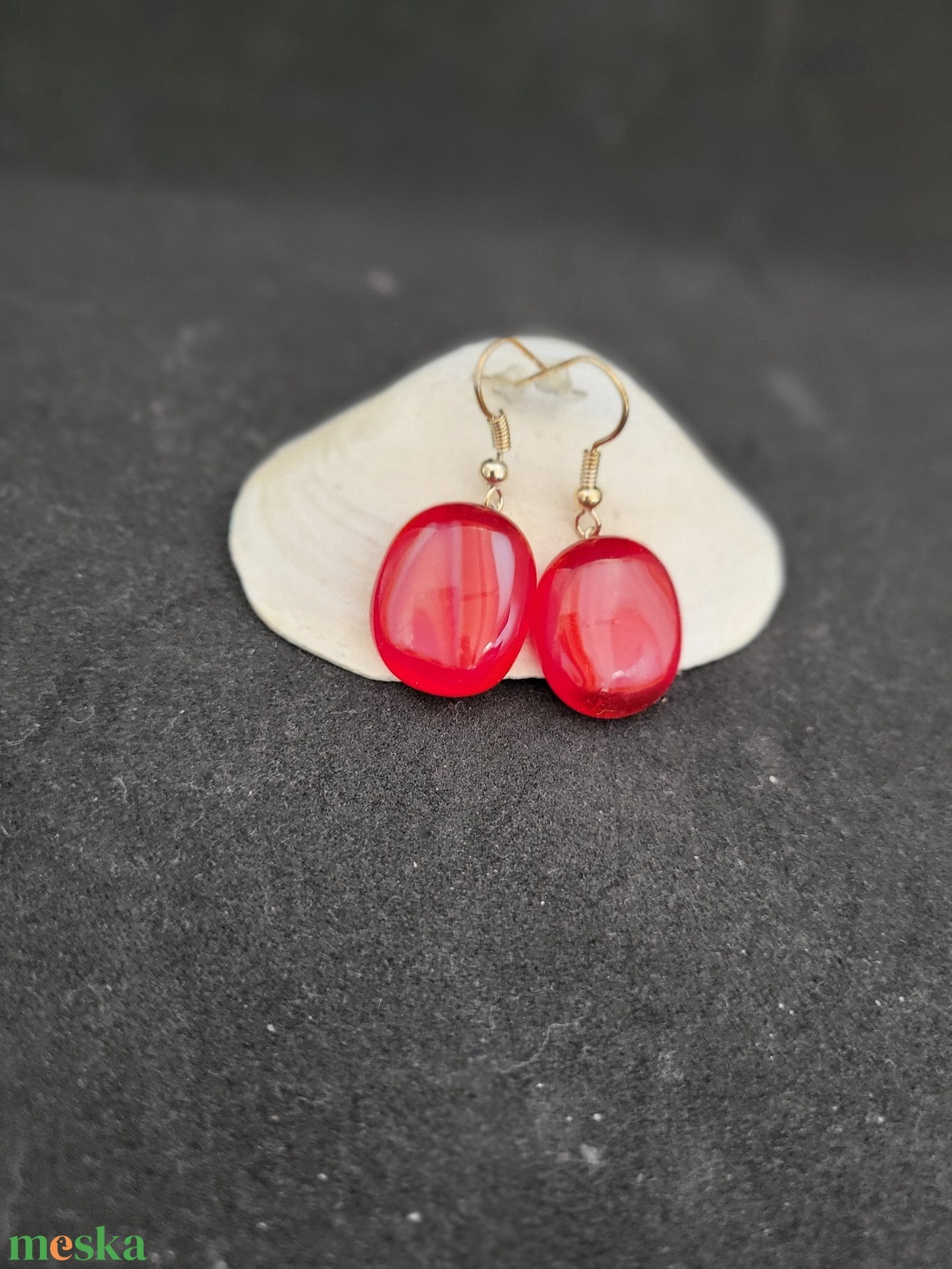 Piros üvegékszer fülbevaló - ékszer - fülbevaló - fülékszer - Meska.hu Piros üvegékszer fülbevaló - ékszer - fülbevaló - fülékszer - Meska.hu
