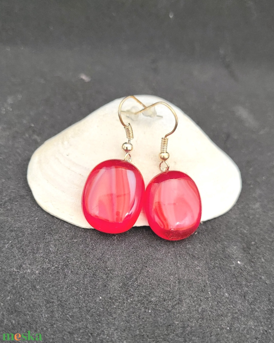 Piros üvegékszer fülbevaló - ékszer - fülbevaló - fülékszer - Meska.hu Piros üvegékszer fülbevaló - ékszer - fülbevaló - fülékszer - Meska.hu