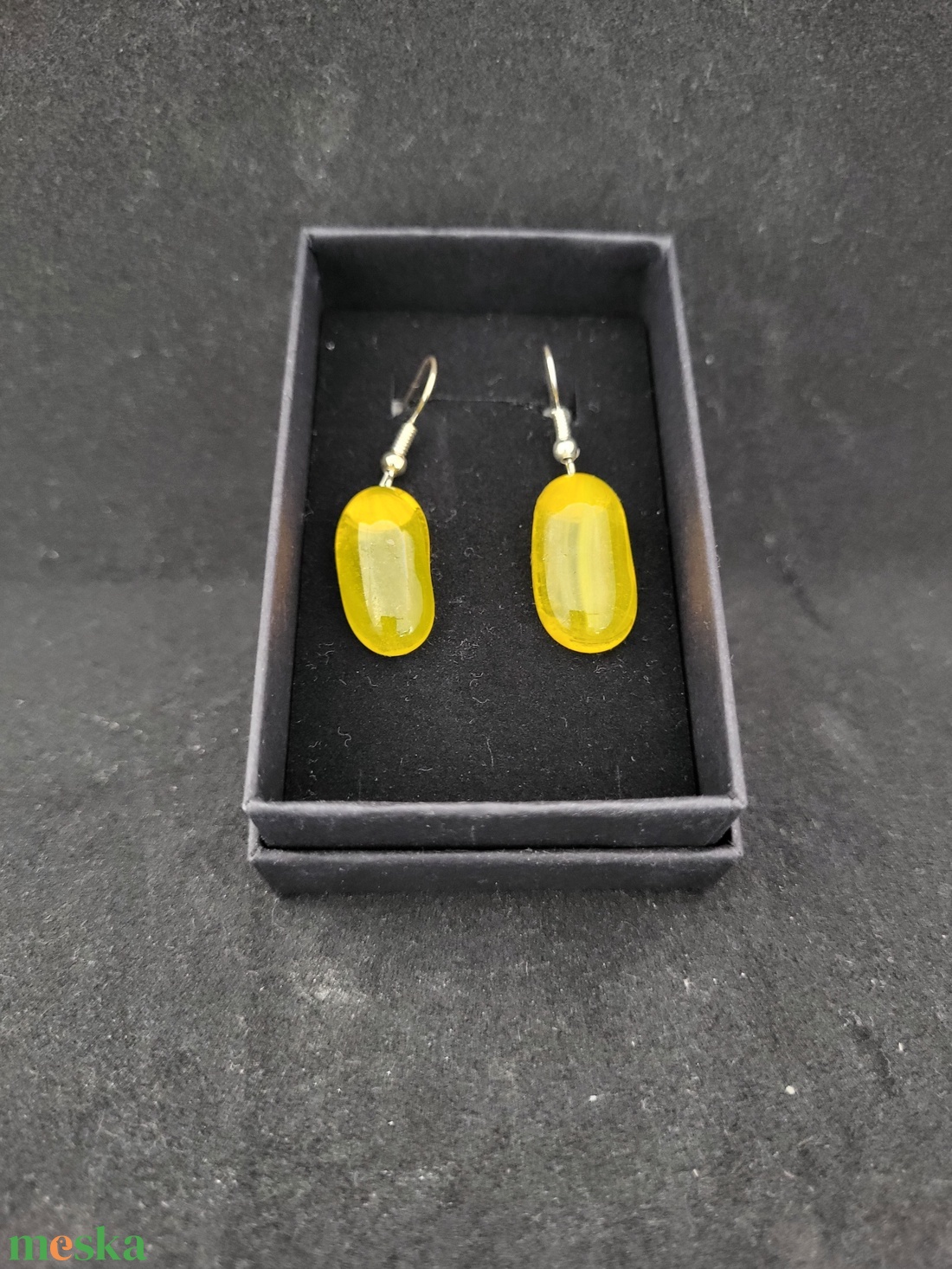 Sárga üvegékszer fülbevaló - ékszer - fülbevaló - fülékszer - Meska.hu Sárga üvegékszer fülbevaló - ékszer - fülbevaló - fülékszer - Meska.hu
