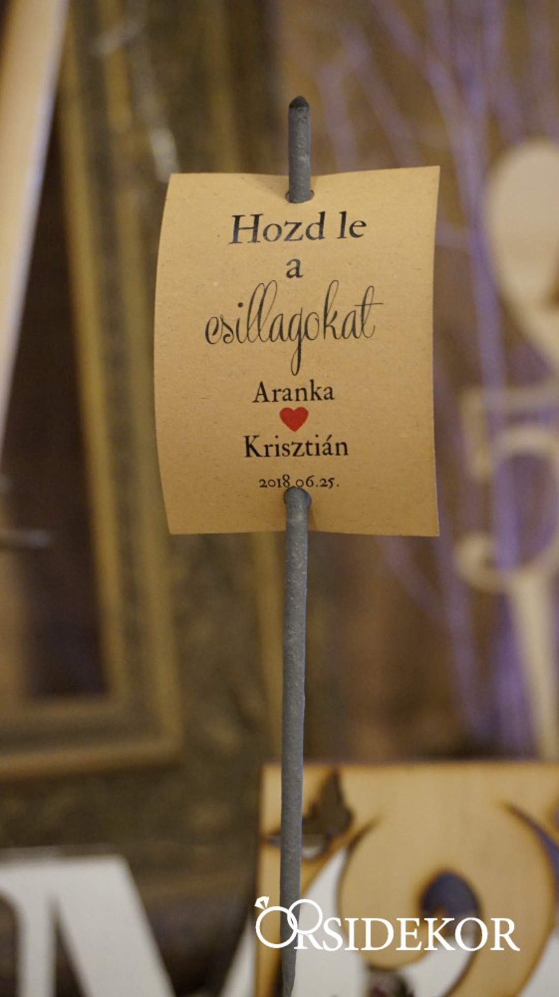 Csillagszóró esküvőre (28cm) - esküvő - emlék & ajándék - köszönőajándék - Meska.hu