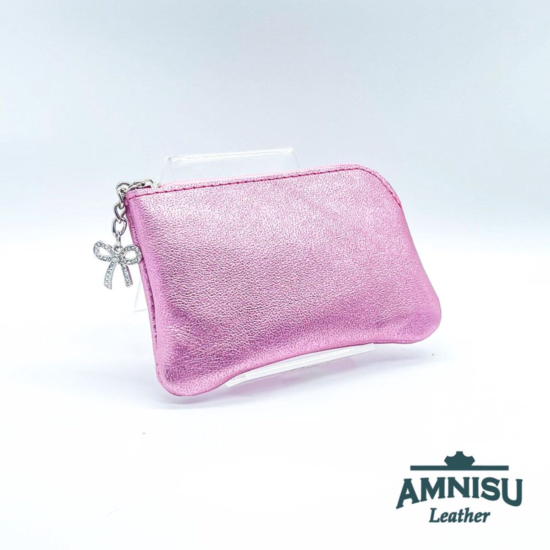 Metál rózsaszín egy cipzáras kulcstartó A4001 - táska & tok - kulcstartó & táskadísz - kulcstartó - Meska.hu