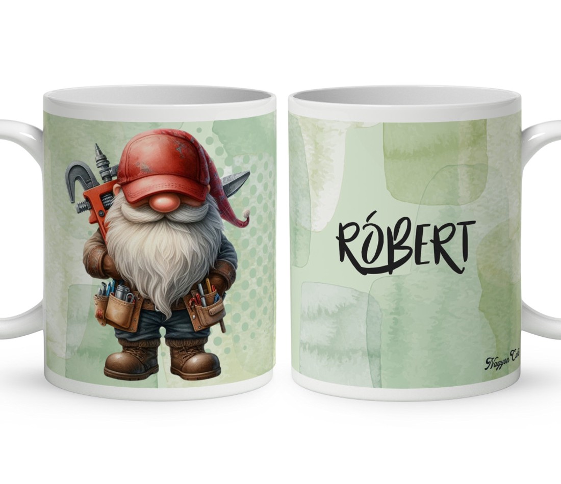 Névvel kérhető - Szerelő Ezermester manó mintás bögre - otthon & életmód - konyhafelszerelés, tálalás - tálalás - bögre & csésze - Meska.hu