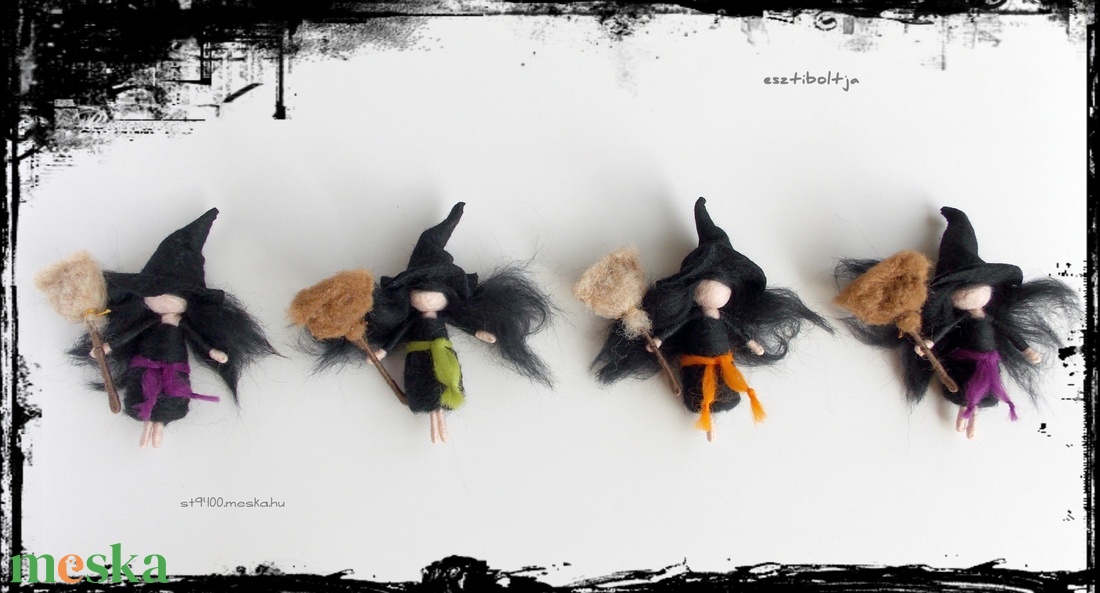 Mini Boszik - tűnemezelt baba, dísz, függö - otthon & életmód - dekoráció - halloween - halloweeni figurák - Meska.hu