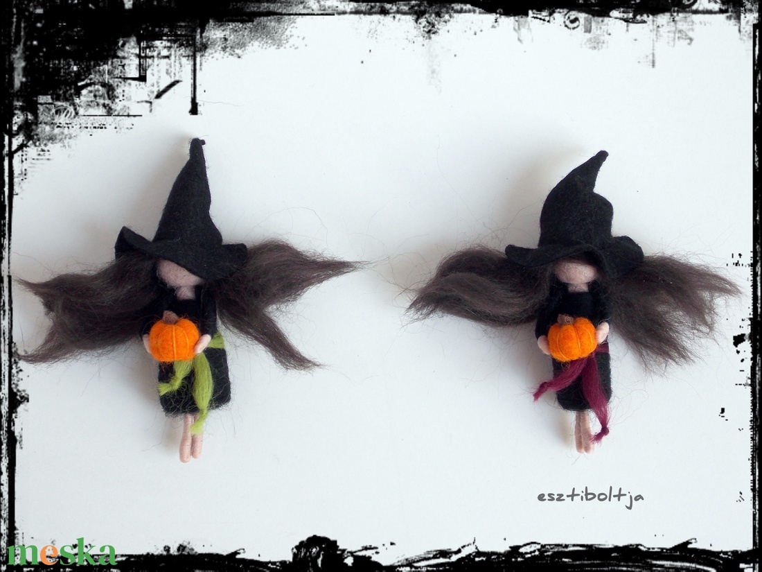 Mini Boszik - tűnemezelt baba, dísz, függö - otthon & életmód - dekoráció - halloween - halloweeni figurák - Meska.hu