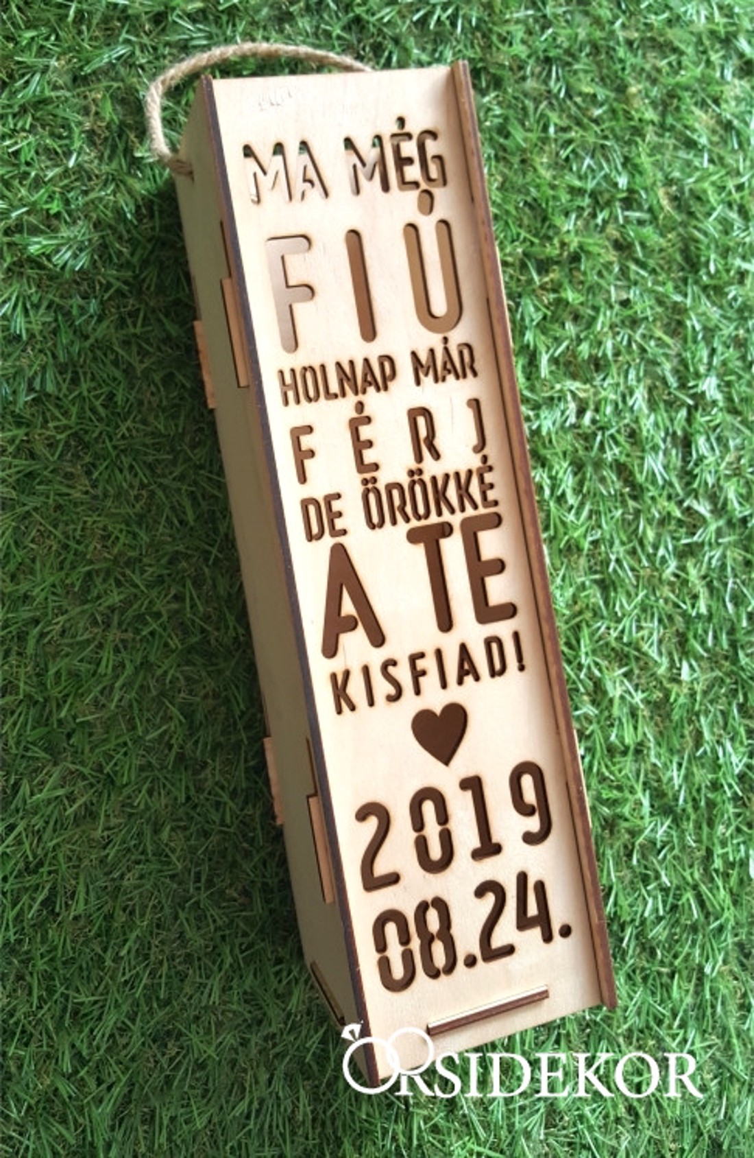 Fa borosdoboz - szülőköszöntő ajándék - esküvő - emlék & ajándék - köszönőajándék - Meska.hu