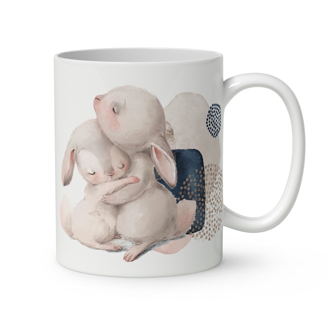 Kérd a neveddel - Cuki nyuszik mintás bögre - otthon & életmód - konyhafelszerelés, tálalás - tálalás - bögre & csésze - Meska.hu