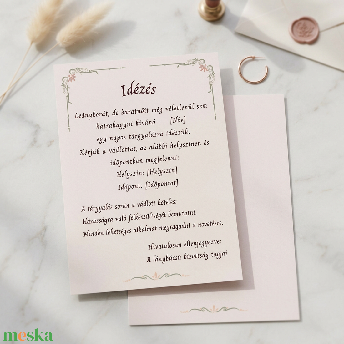 Lánybúcsú idézés és oklevél személyre szabható grafika (igény szerint nyomtatás) - esküvő - lánybúcsú - Meska.hu