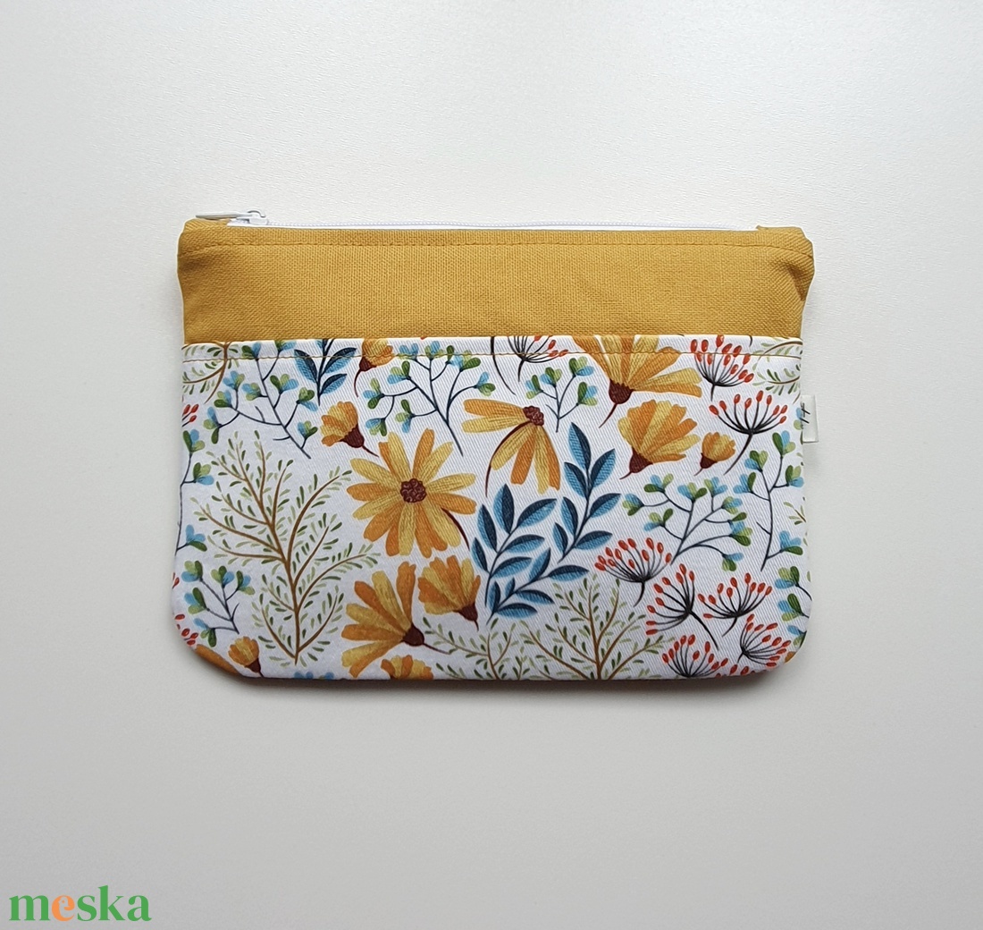 Sárga virágos neszeszer - táska & tok - neszesszer - Meska.hu