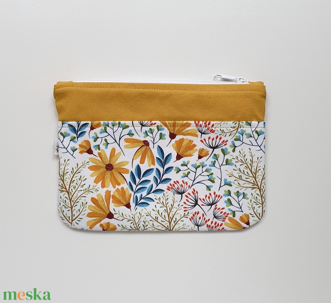 Sárga virágos neszeszer - táska & tok - neszesszer - Meska.hu