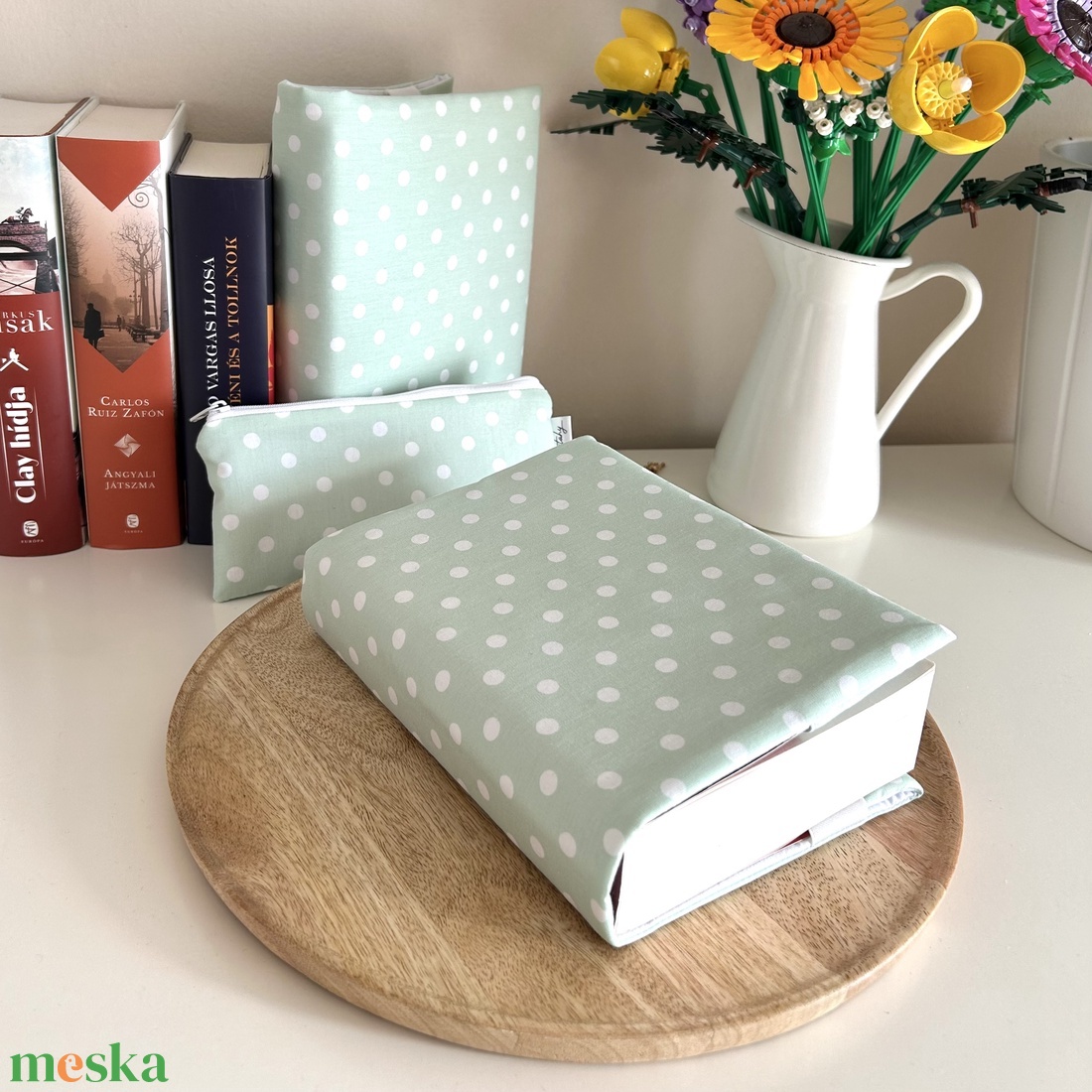 Polka dots védőborító M méret - könyv & zene - könyvtok - Meska.hu