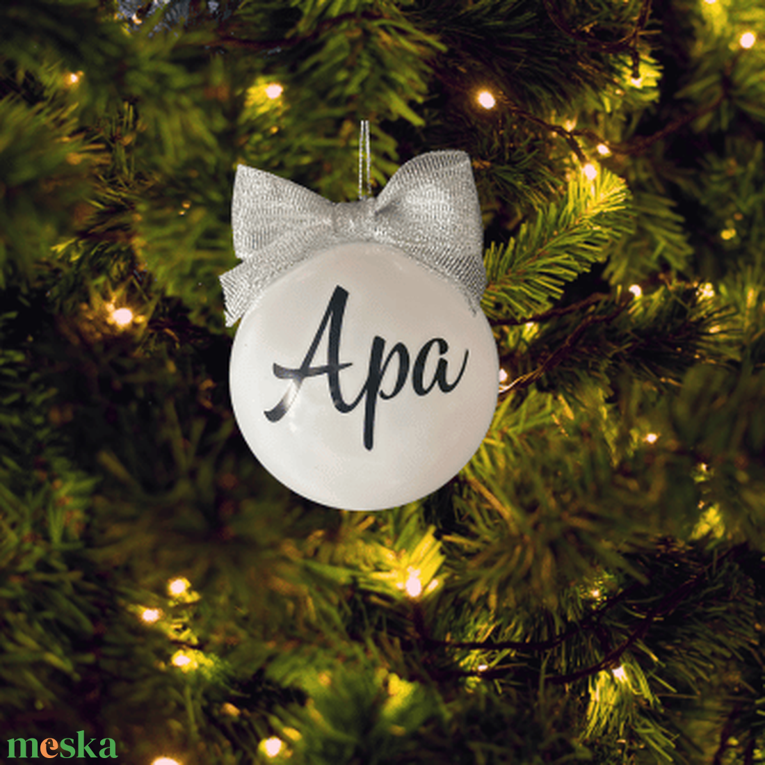 Egyedi neves karácsonyfadísz - karácsony - karácsonyi lakásdekoráció - karácsonyfadíszek - Meska.hu