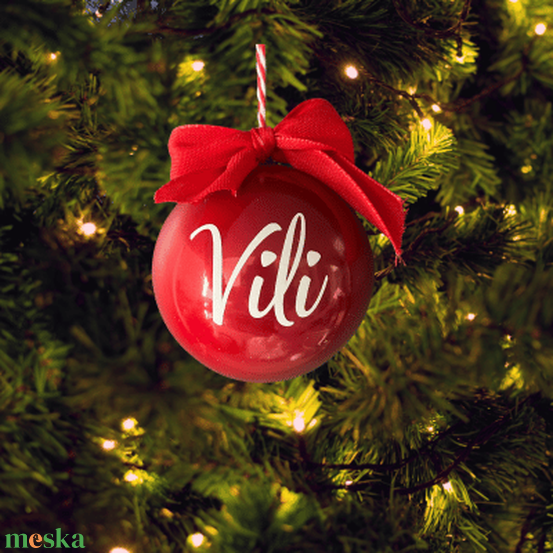 Egyedi neves karácsonyfadísz - karácsony - karácsonyi lakásdekoráció - karácsonyfadíszek - Meska.hu