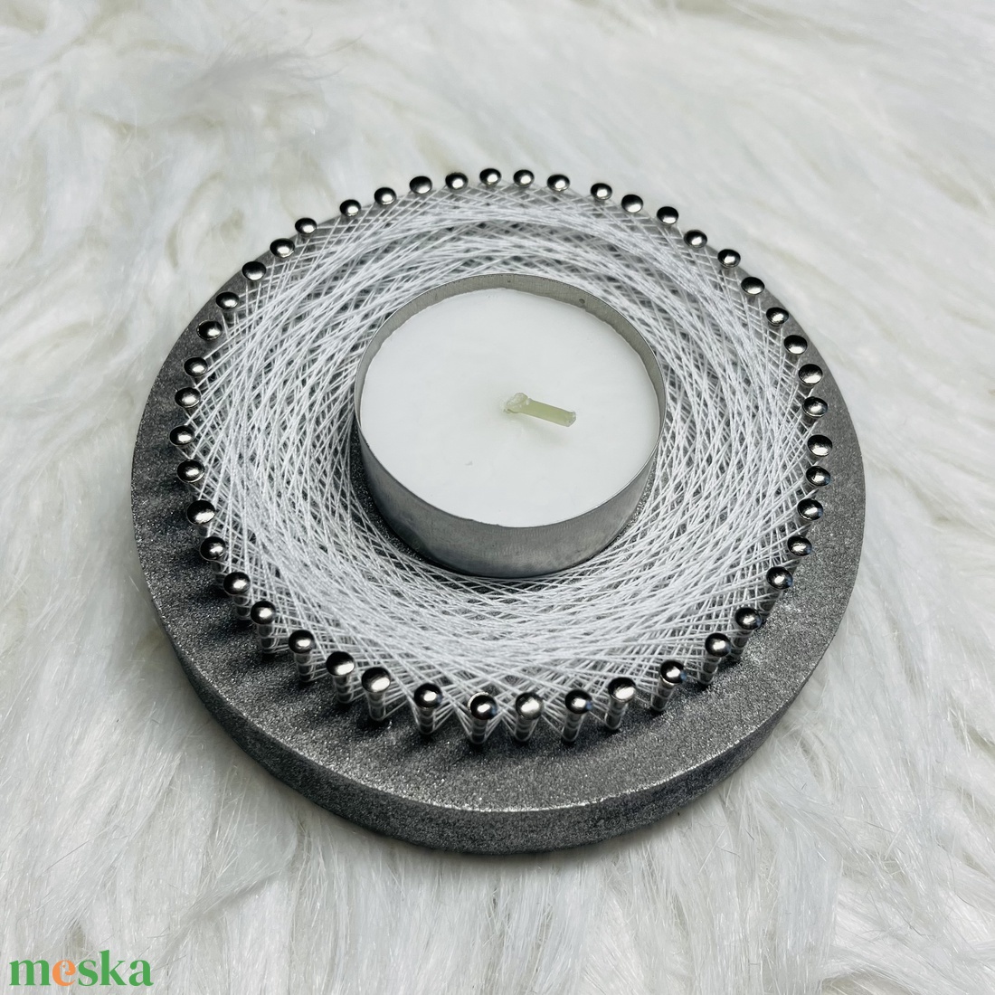 Stringart mécsestartó - karácsony - karácsonyi lakásdekoráció - ünnepi asztaldekoráció - Meska.hu Stringart mécsestartó - karácsony - karácsonyi lakásdekoráció - ünnepi asztaldekoráció - Meska.hu