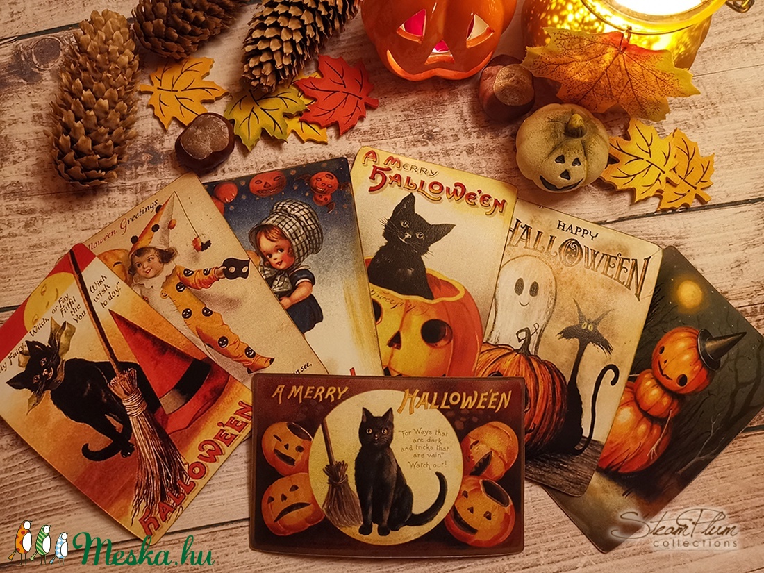 Vintage képeslap - Halloween 6. - - Meska.hu Vintage képeslap - Halloween 6. - - Meska.hu