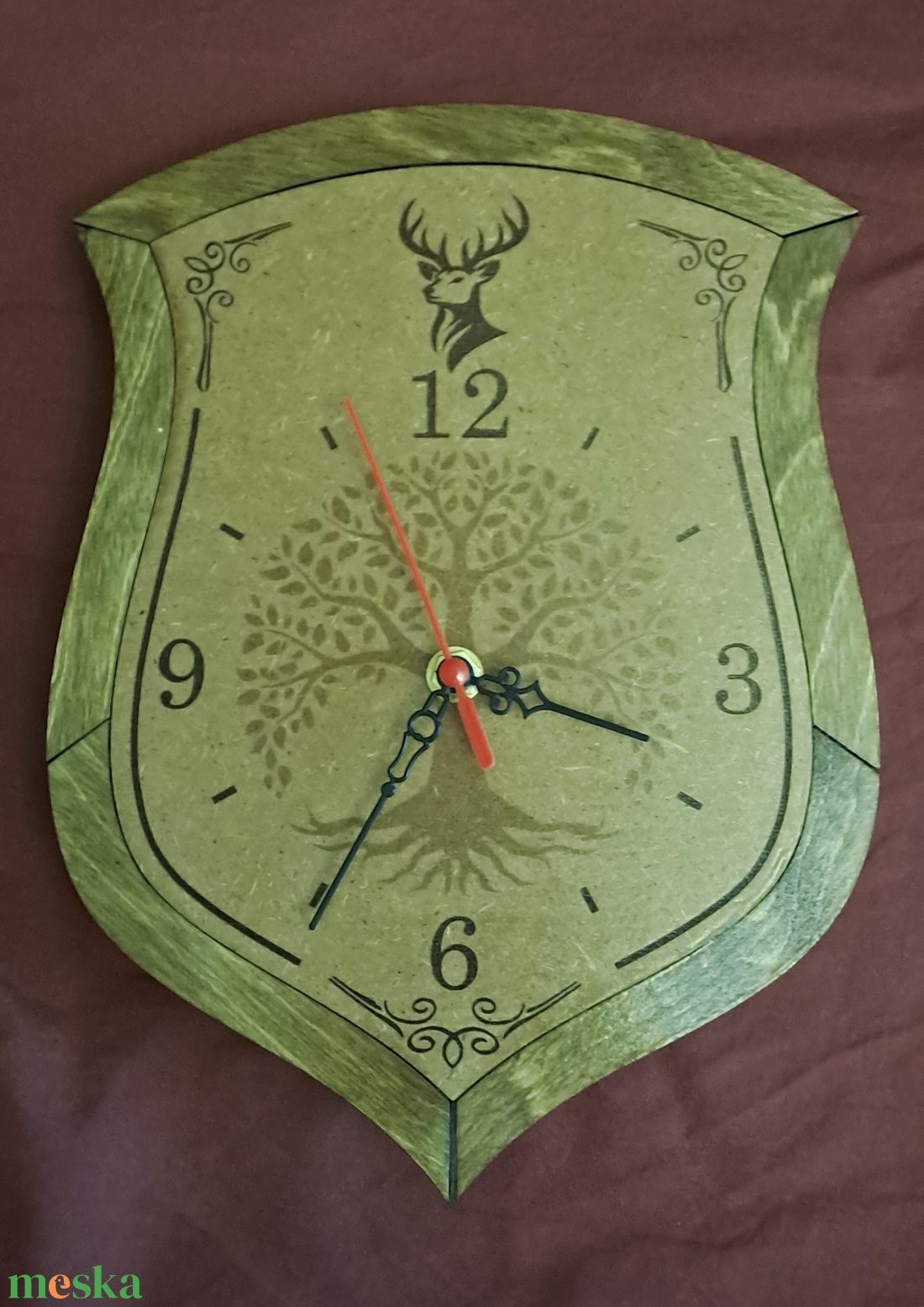Falióra ( életfa és szarvas mintával ) - otthon & életmód - dekoráció - fali és függő dekoráció - falióra & óra - Meska.hu