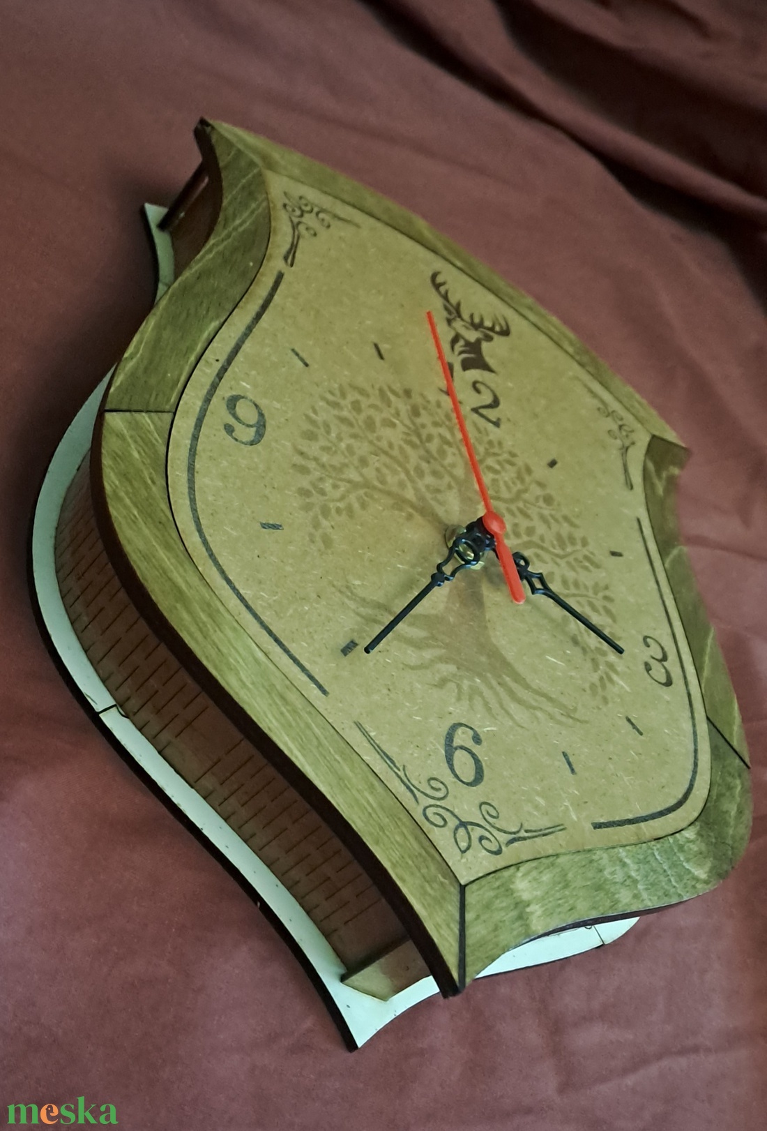 Falióra ( életfa és szarvas mintával ) - otthon & életmód - dekoráció - fali és függő dekoráció - falióra & óra - Meska.hu