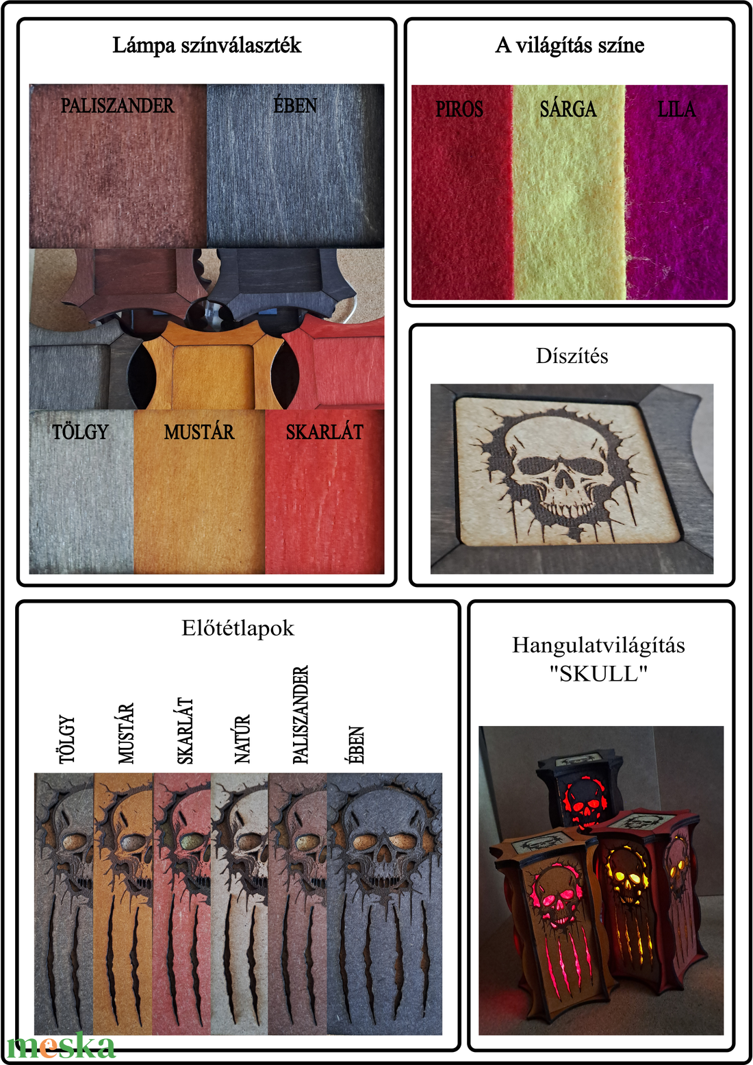 Hangulatvilágítás ( Skull ) a Te ízlésed alapján - otthon & életmód - lámpa - hangulatlámpa - Meska.hu